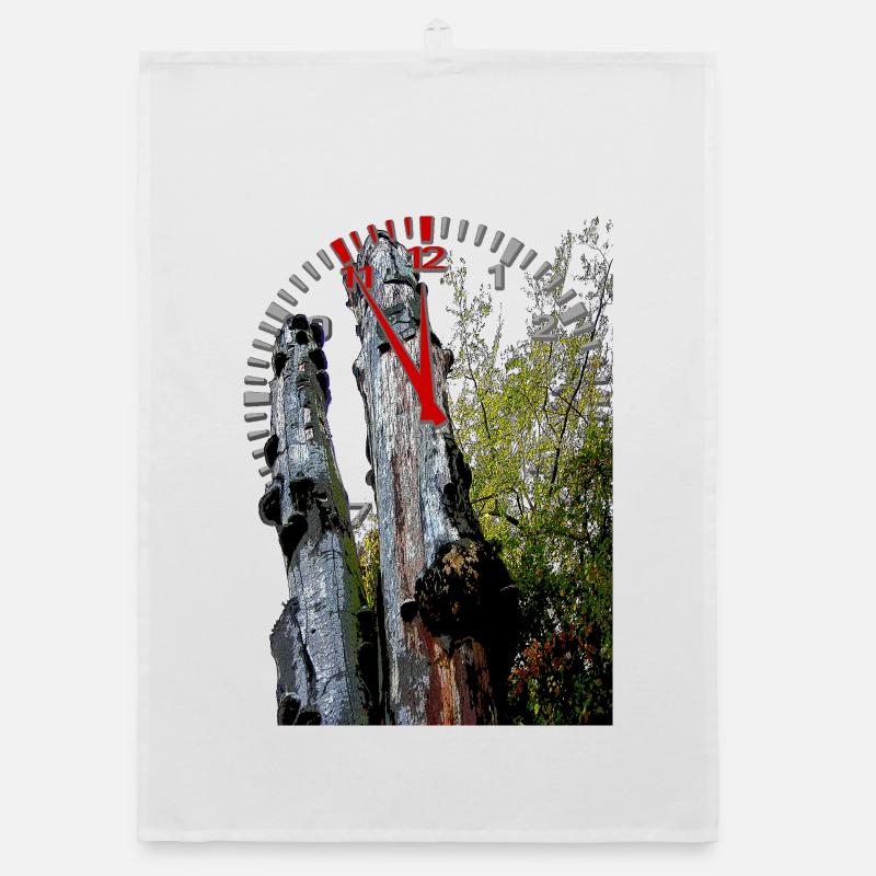 Timestamp on tree trunk 5 to 12 Organic dish towel