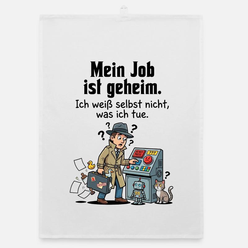 Mission secrète dans la vie quotidienne de bureau Torchon bio