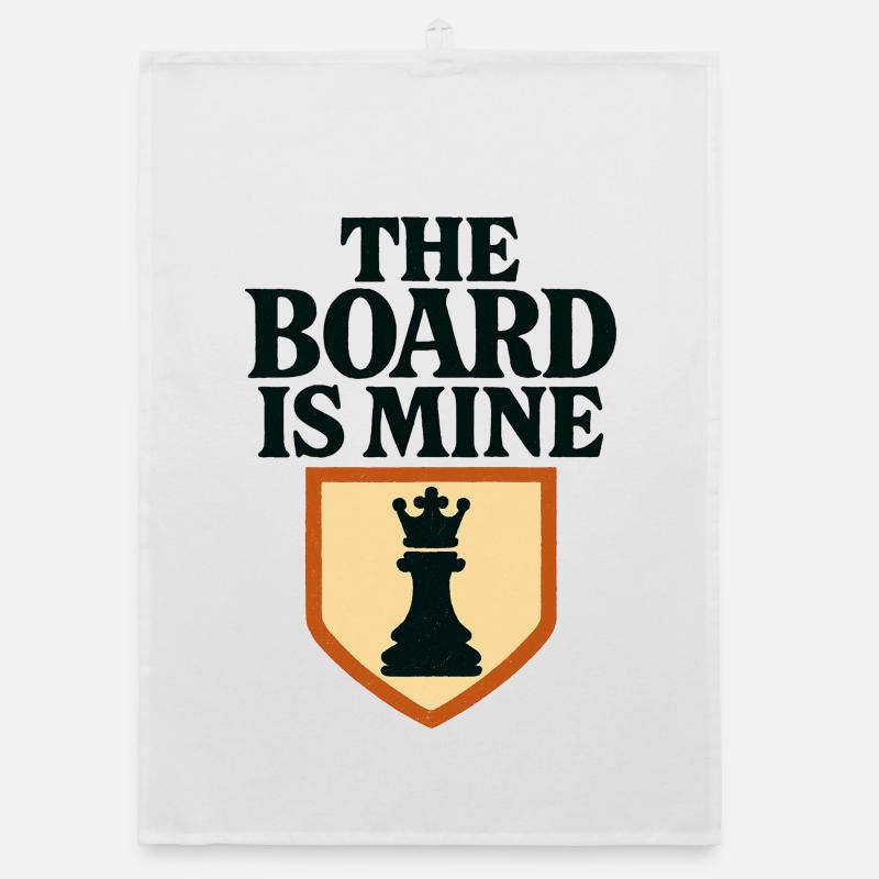 Maître du Jeu d'Échecs Reine et Bouclier Torchon bio