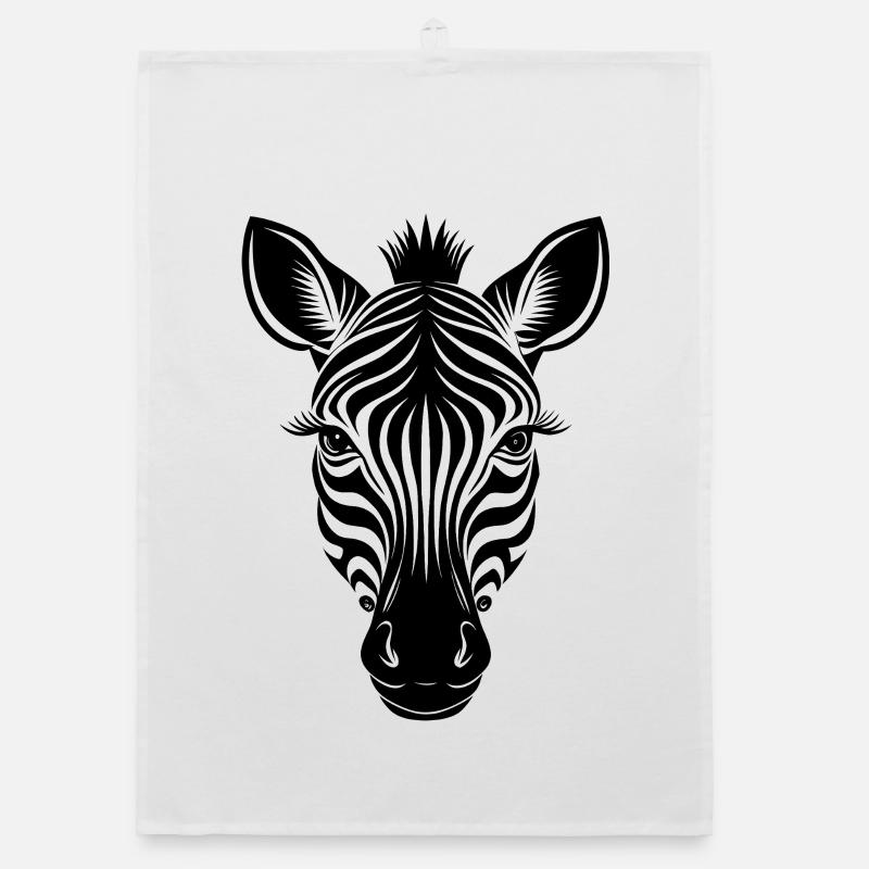 Zebra face Organic dish towel