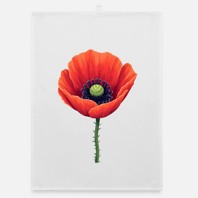 Mohnblume Organic Geschirrtuch