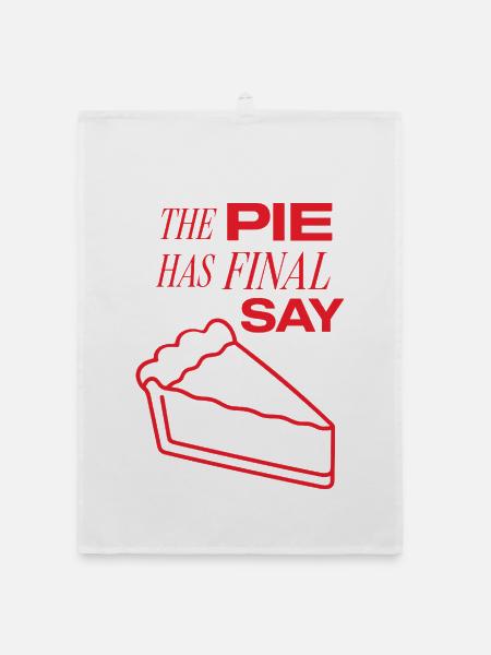Kuchen – The Pie Has Final Say - Organic Geschirrtuch - Weiß - Vorne