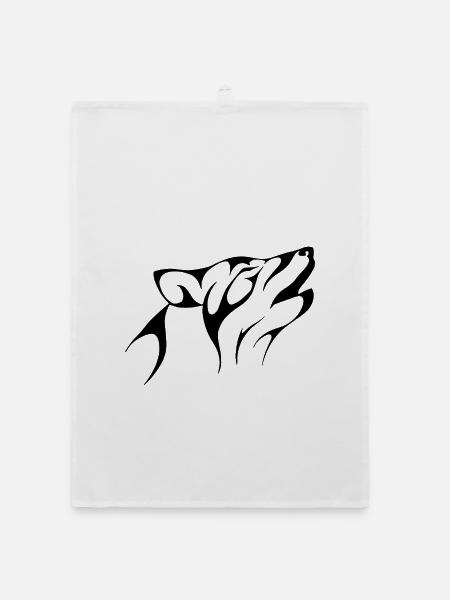 Wolf - Organic Geschirrtuch - Weiß