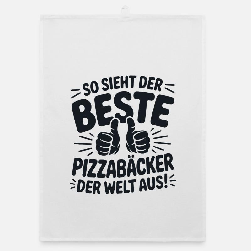 Pizzabäcker Geschenkidee Organic Geschirrtuch