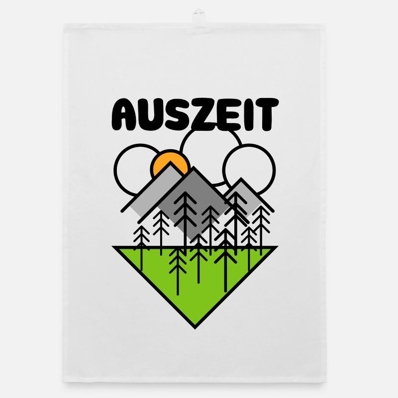 time-out nature camp camper camping landscape icon Organic dish towel