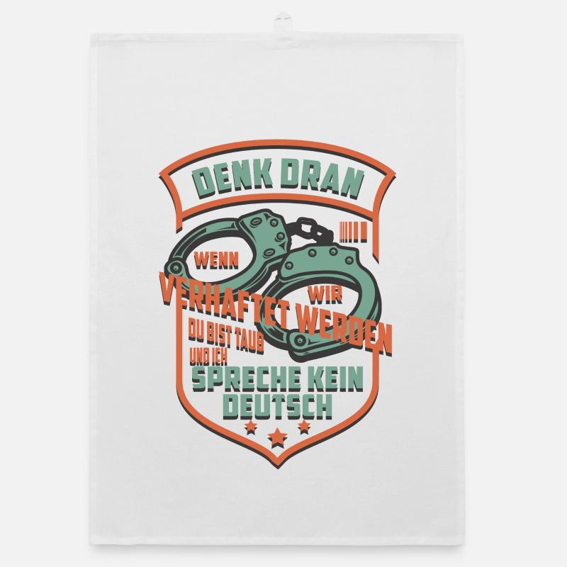 Denk Dran wenn wir Verhaftet werden Organic Geschirrtuch