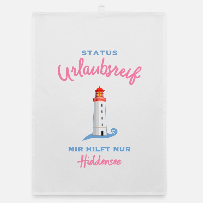 Hiddensee, Leuchtturm Dornbusch, Urlaubsreif Organic Geschirrtuch