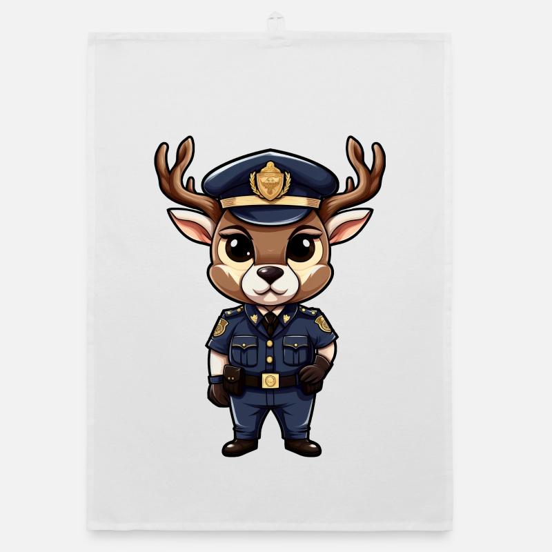 Polizei Hirsch Organic Geschirrtuch