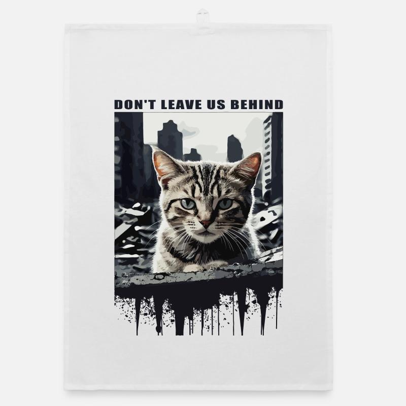 Doux chats, ne nous quittez pas ! Torchon bio