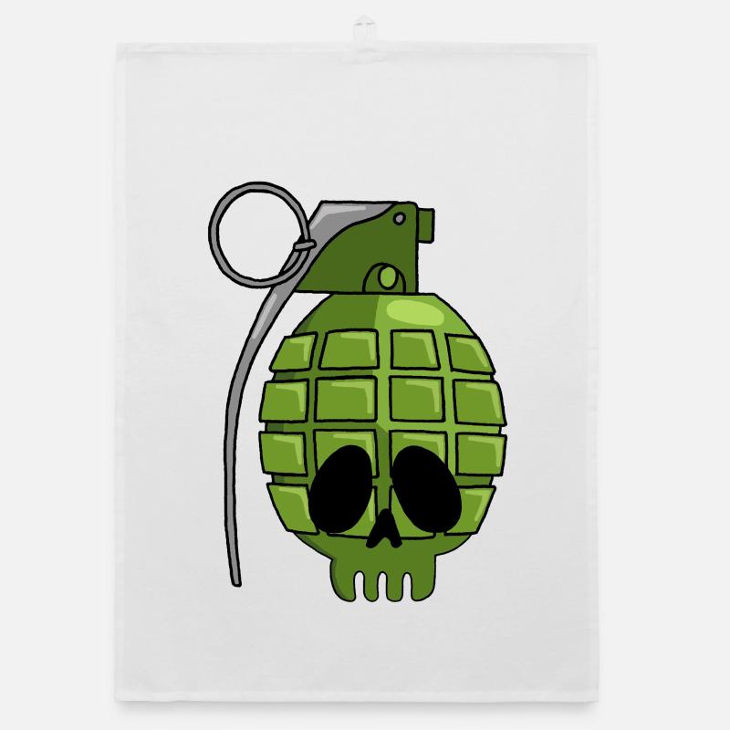 Granatenschädel Organic Geschirrtuch