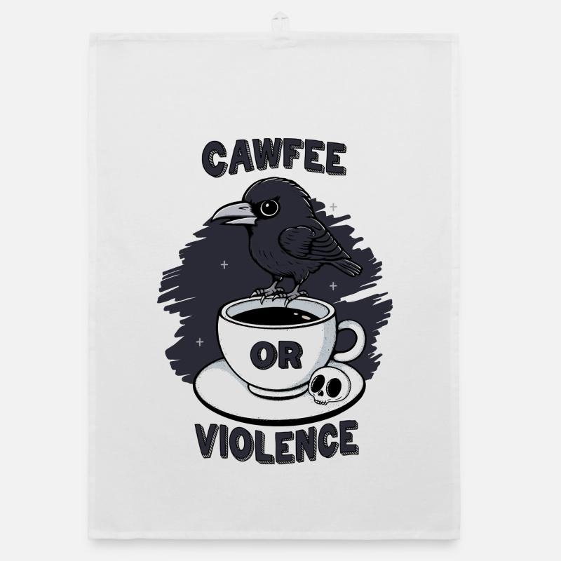 Cawfee or Violence Organic dish towel