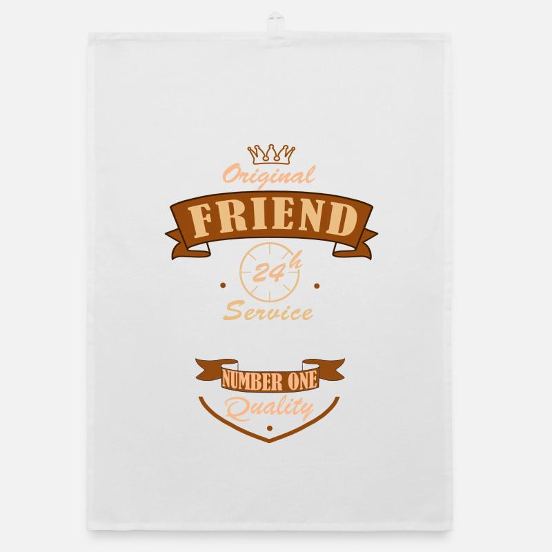 Friend Friend der echte, der da ist - Organic Geschirrtuch - Weiß