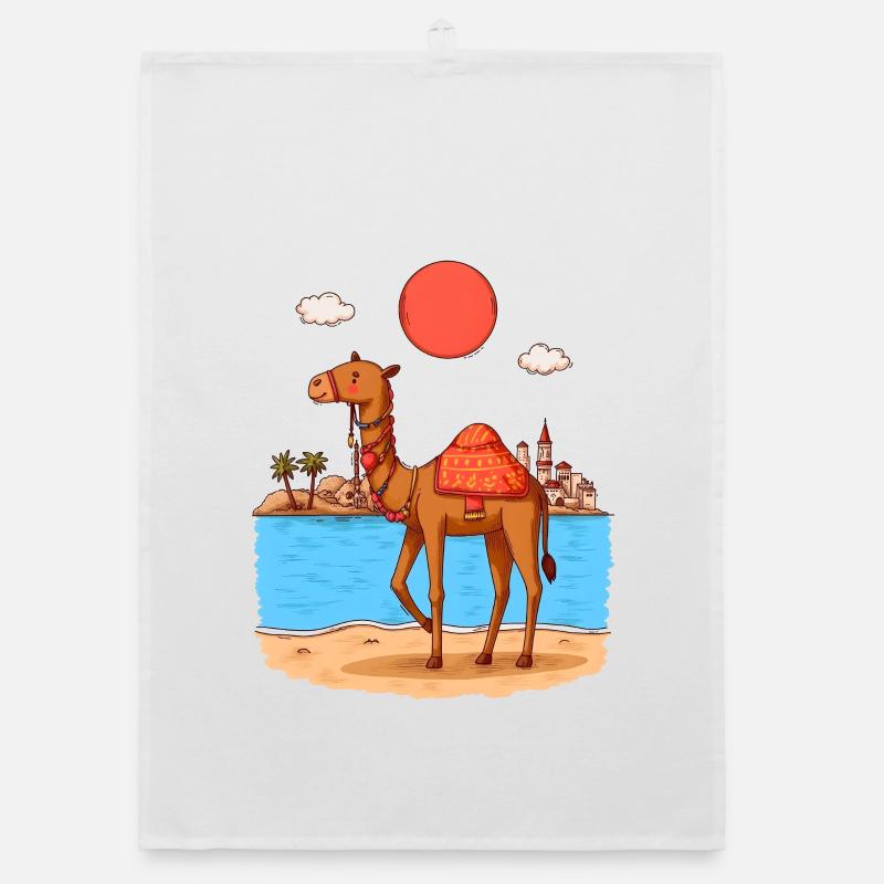 Tunisia Desert Adventure – Camel and Sahara Organic dish towel
