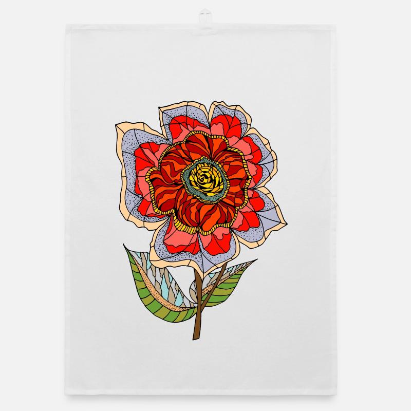 Flower Organic dish towel