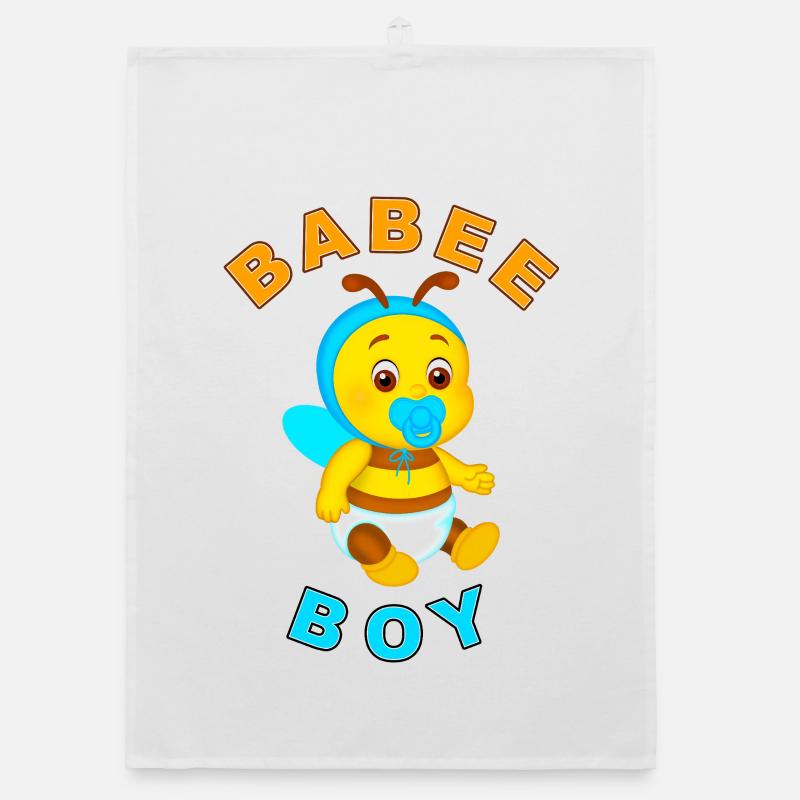 BABEE Boy with text Organic dish towel