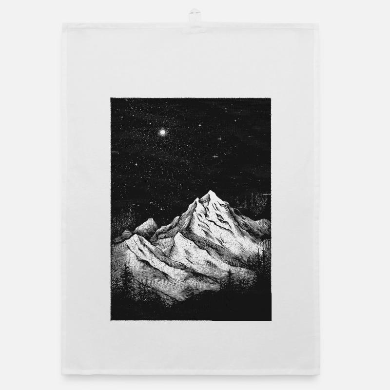 Mountains Vintage Organic dish towel