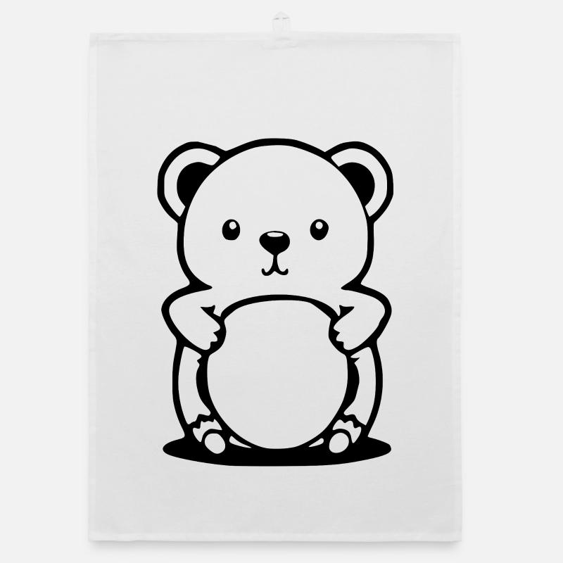 Bär Bärchen T-shirt Geschenk Organic Geschirrtuch