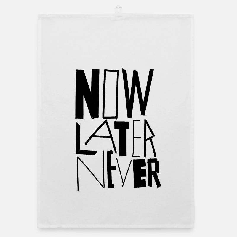 NOW LATER NEVER Organic dish towel