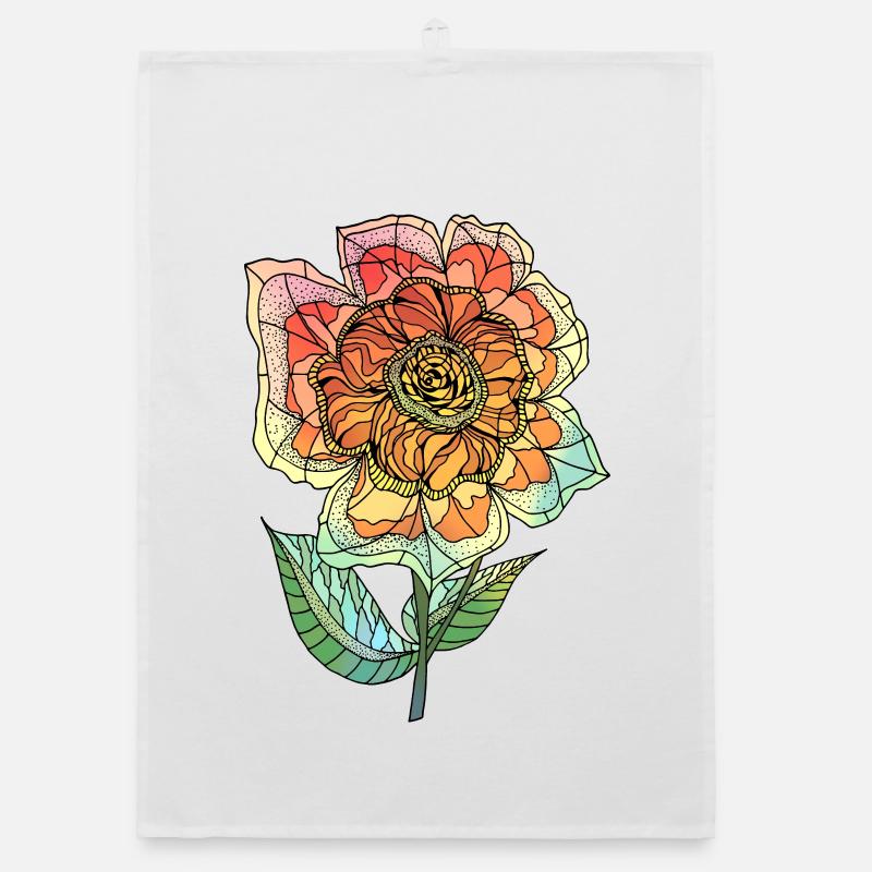 Flower Organic dish towel