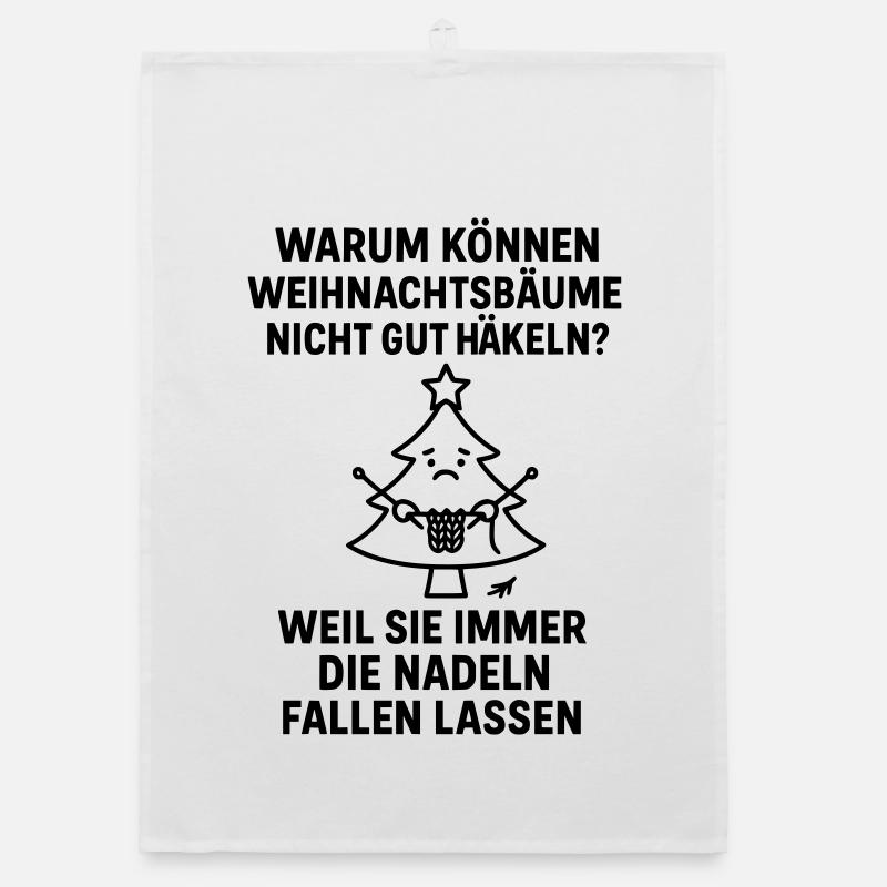 Christmas Tree Crochet Joke Needles Drop Organic dish towel