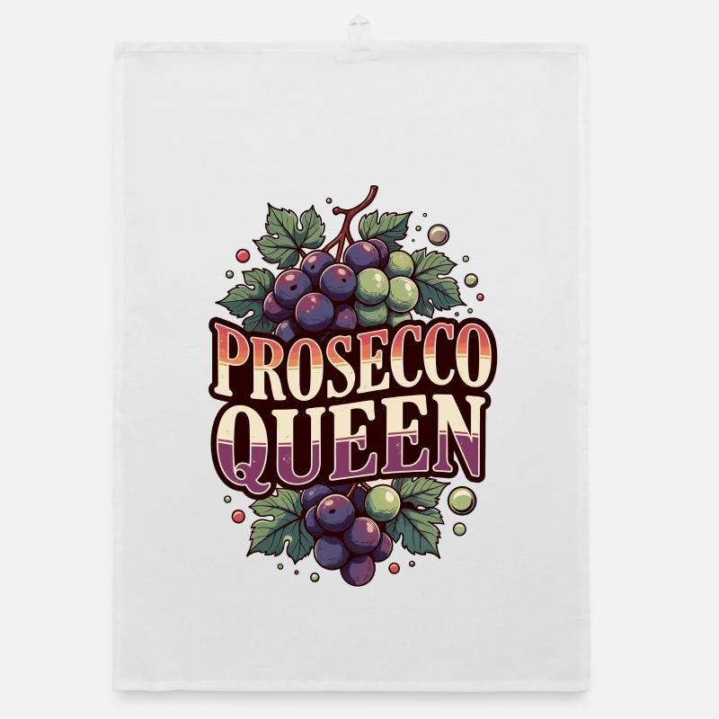Prosecco Queen Party Bachelor Party Organic dish towel