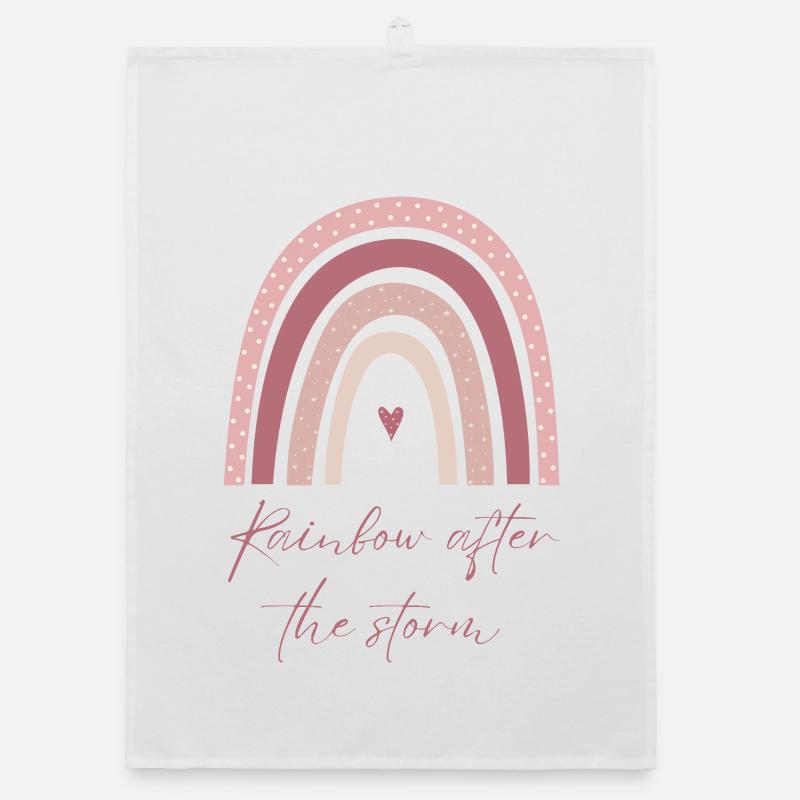 Rainbow after the Storm – Hoffnung & Liebe Organic Geschirrtuch