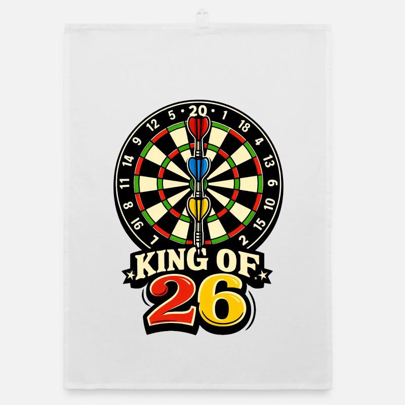 Roi des 26 – Rétro sur la cible de fléchettes Torchon bio