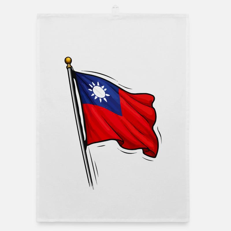 Motif du drapeau taïwanais Torchon bio