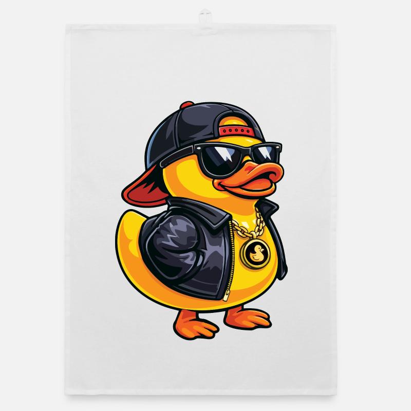 Cool Rubber Duck Duck Lover Duckie Duckling Organic dish towel