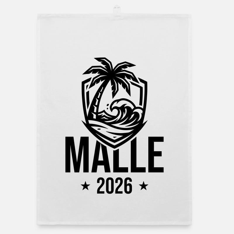 Malle 2026 Palm Trees Beach Organic dish towel