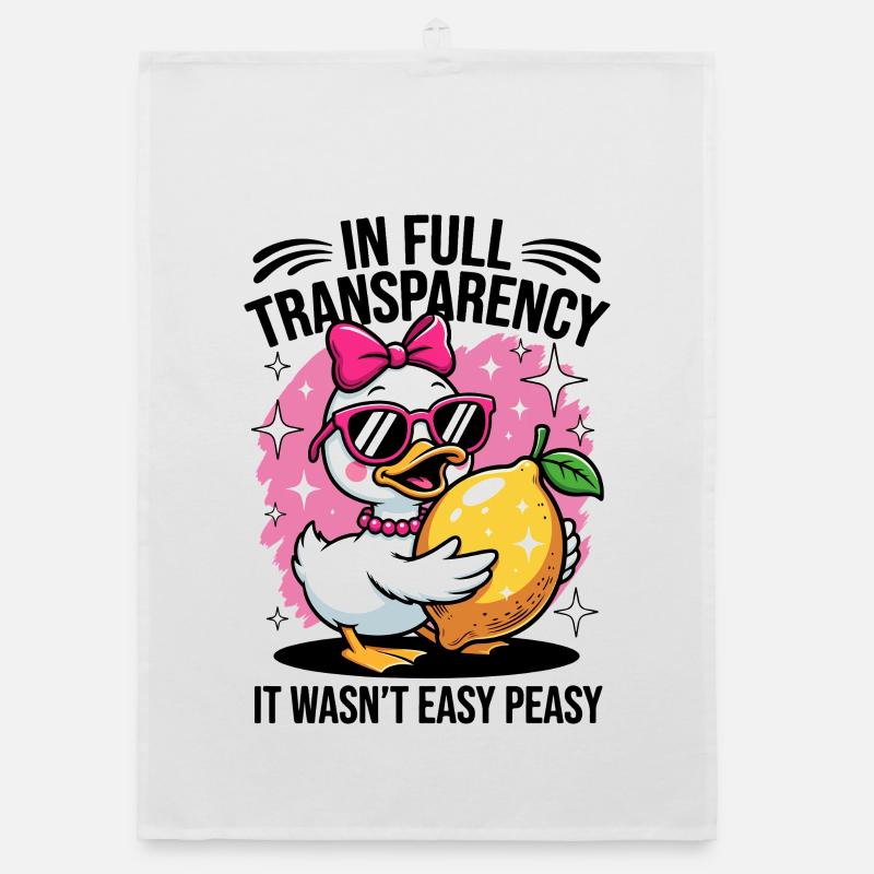 Süße Ente mit Zitrone – In Full Transparency Fun Organic Geschirrtuch