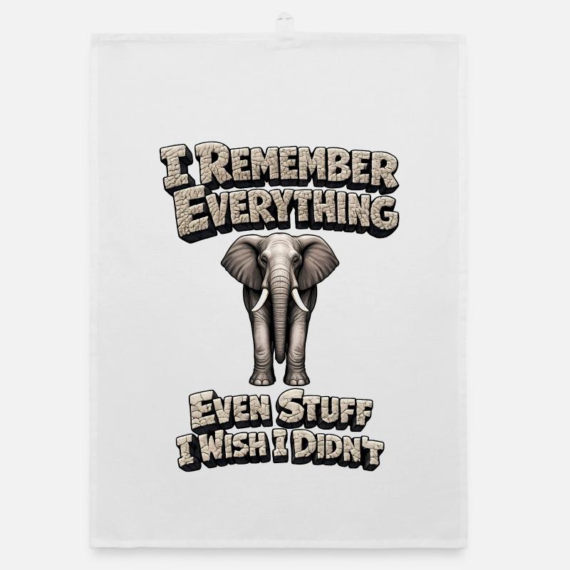 Memorable Elephant Organic dish towel