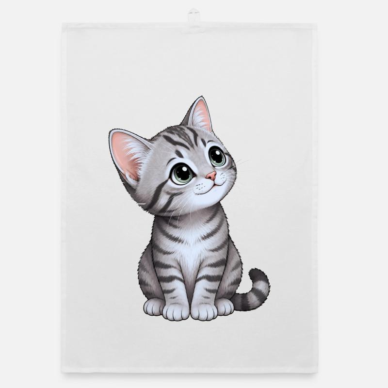 chaton mignon Torchon bio