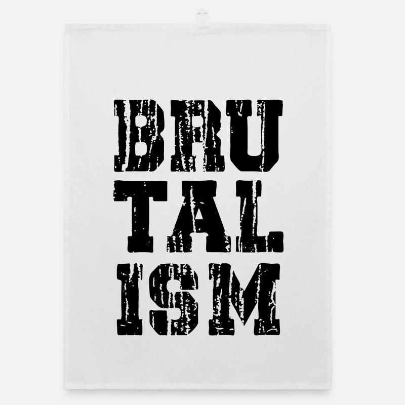 Brutalism Distressed and Bold typography Organic dish towel