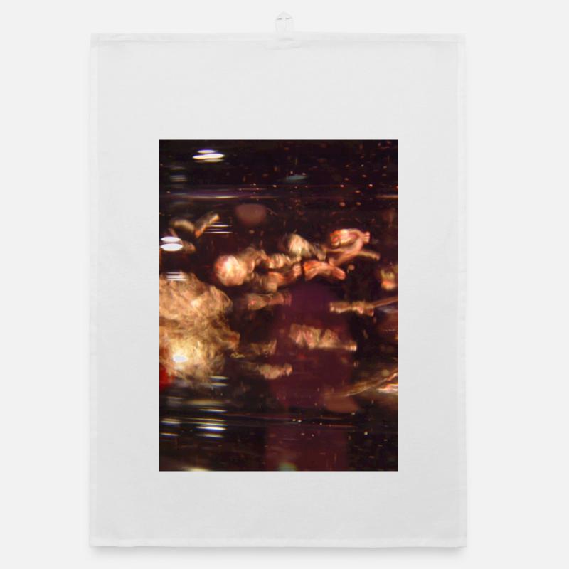 Fog Nebula Neon Waves Organic dish towel
