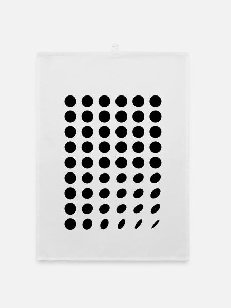 Dots-Muster - Organic Geschirrtuch - Weiß - Vorne