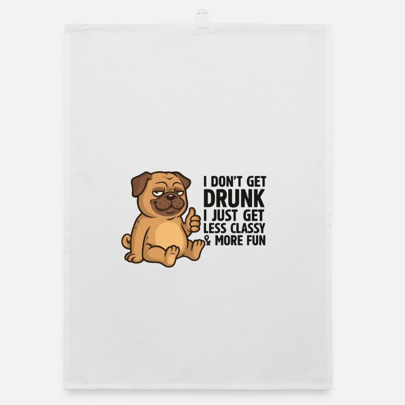 Less Classy More Fun Pup Organic dish towel