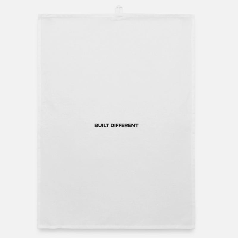 Built Different Typography Organic dish towel