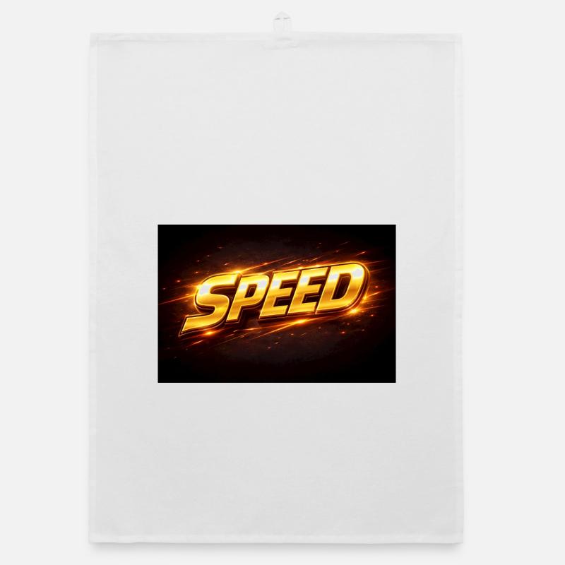 Conception de la Vitesse Néon Dorée Torchon bio