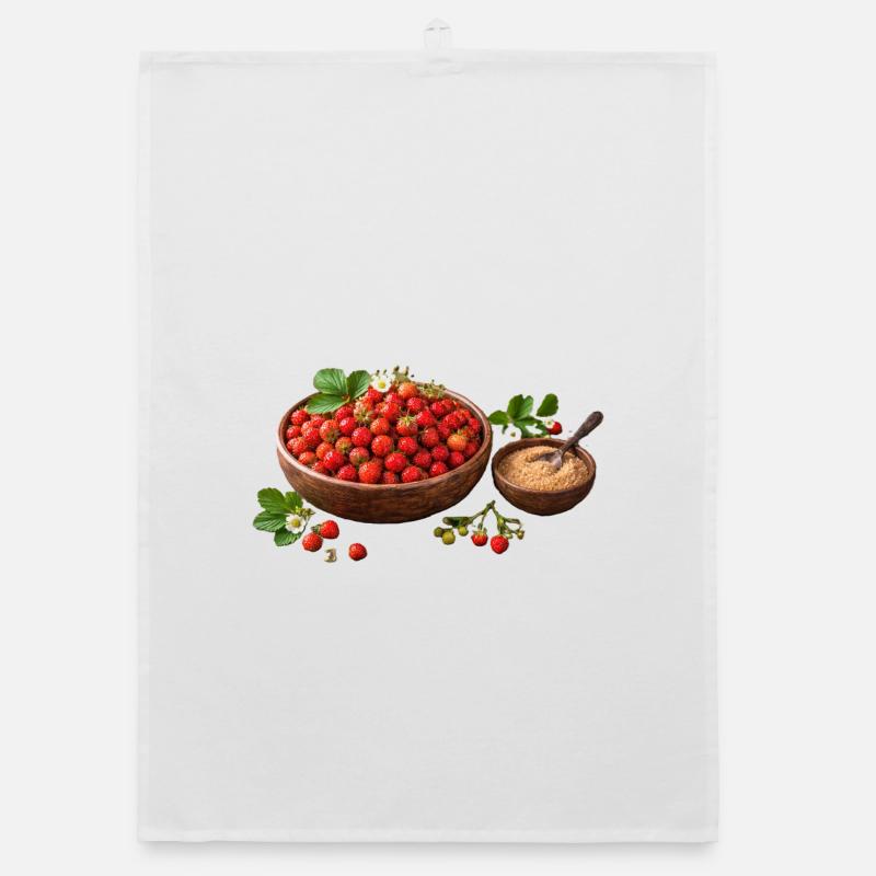 Erdbeeren Waldbeeren Organic Geschirrtuch