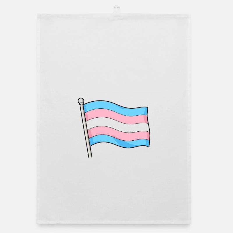 Drapeau Transgenre Pastel Wave Torchon bio
