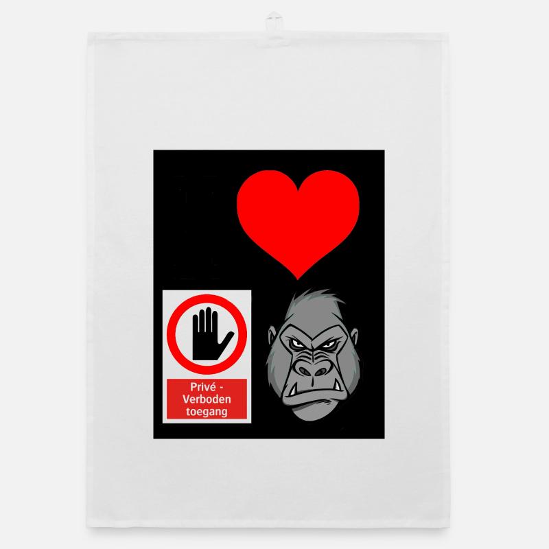 Heart Hand Gorilla Private Access Organic dish towel