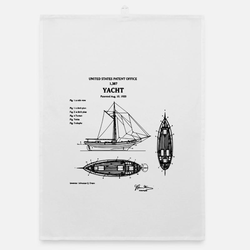 Conception du brevet de plan de yacht Torchon bio