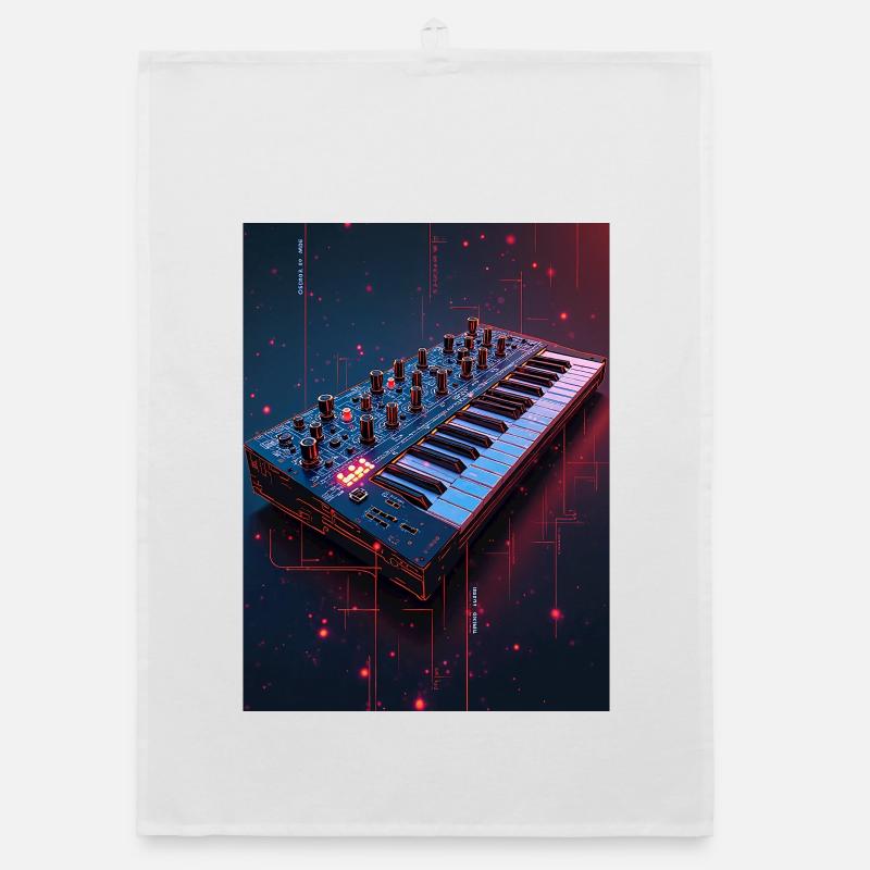 Console de musique synthwave futuriste Torchon bio