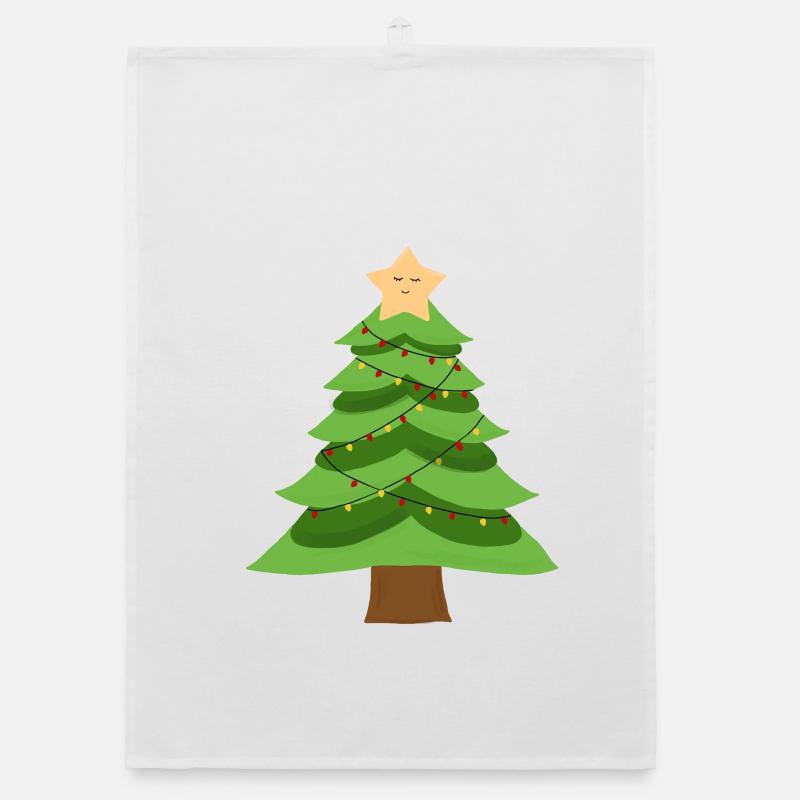 Small Christmas tree Organic dish towel