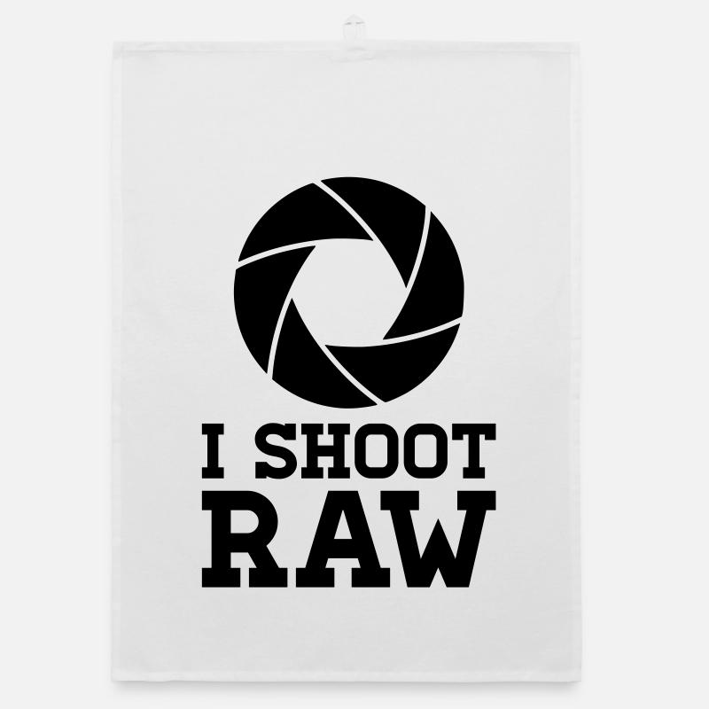 I Shoot RAW Organic dish towel