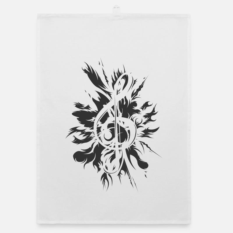 Icône d’art symbole d’explosion de musique de clef Torchon bio