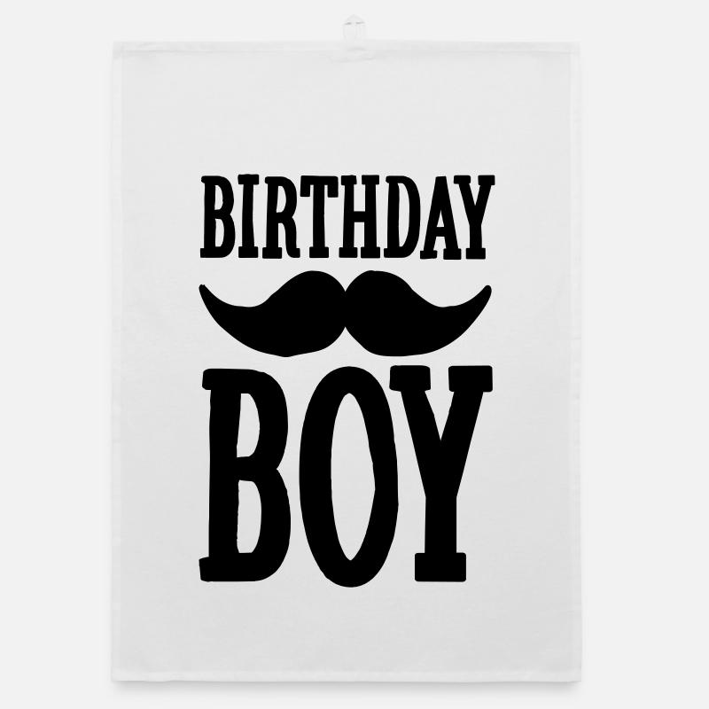 Birthday Boy Hipster Organic dish towel