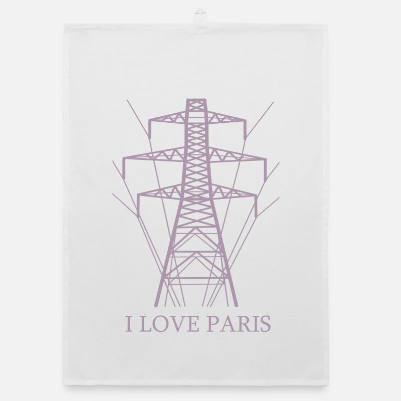 Ironique, j’adore Paris Tour Eiffel comme pôle électrique Torchon bio