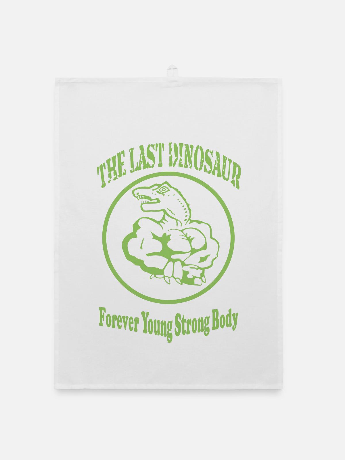 The Last Dinosaur - Organic Geschirrtuch - Weiß - Vorne